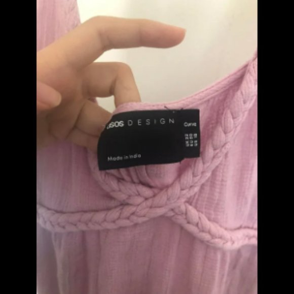 ASOS Braided Ombre Maxi Beach Dress Sz 18 - Picture 2 of 3